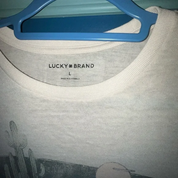 Lucky Brand White Graphic T-Shirt - Picture 2 of 2